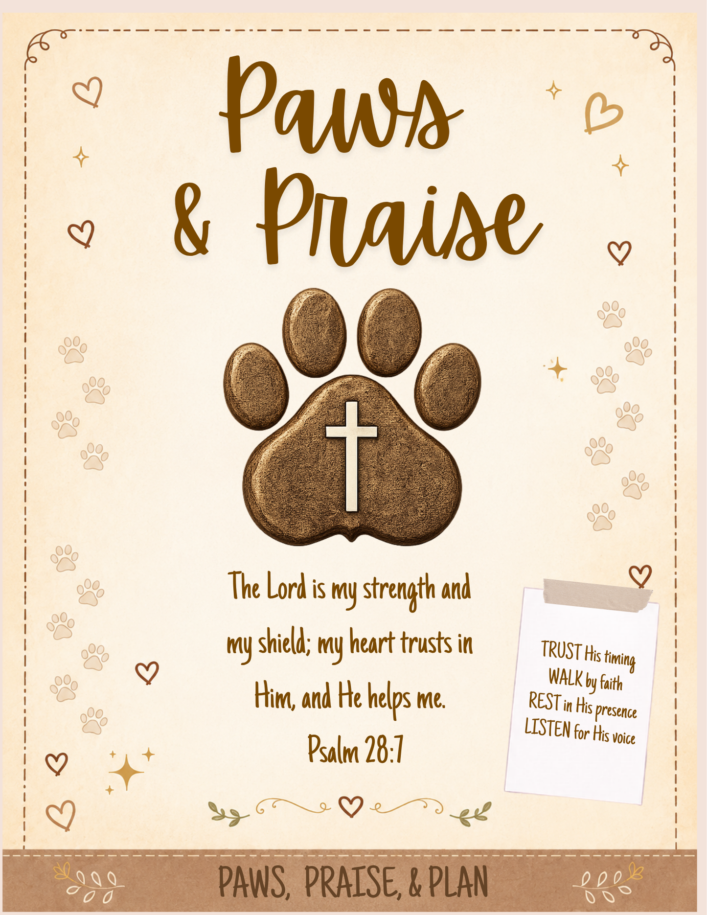 Paws & Praise 30-Day Guided Prayer & Life Journal (58-Page Printable)