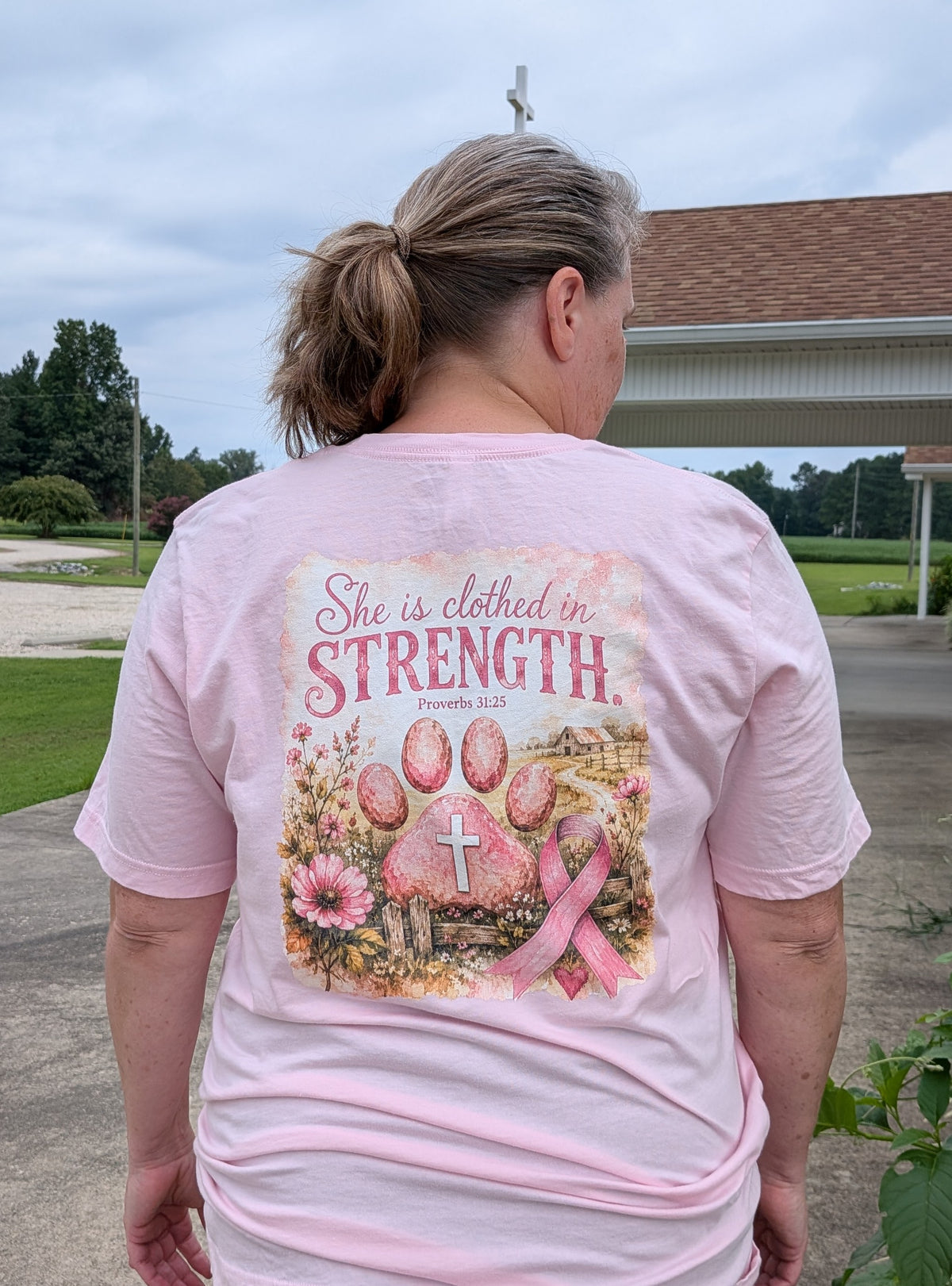 She is Clothed In Strength Christian unisex t-shirt